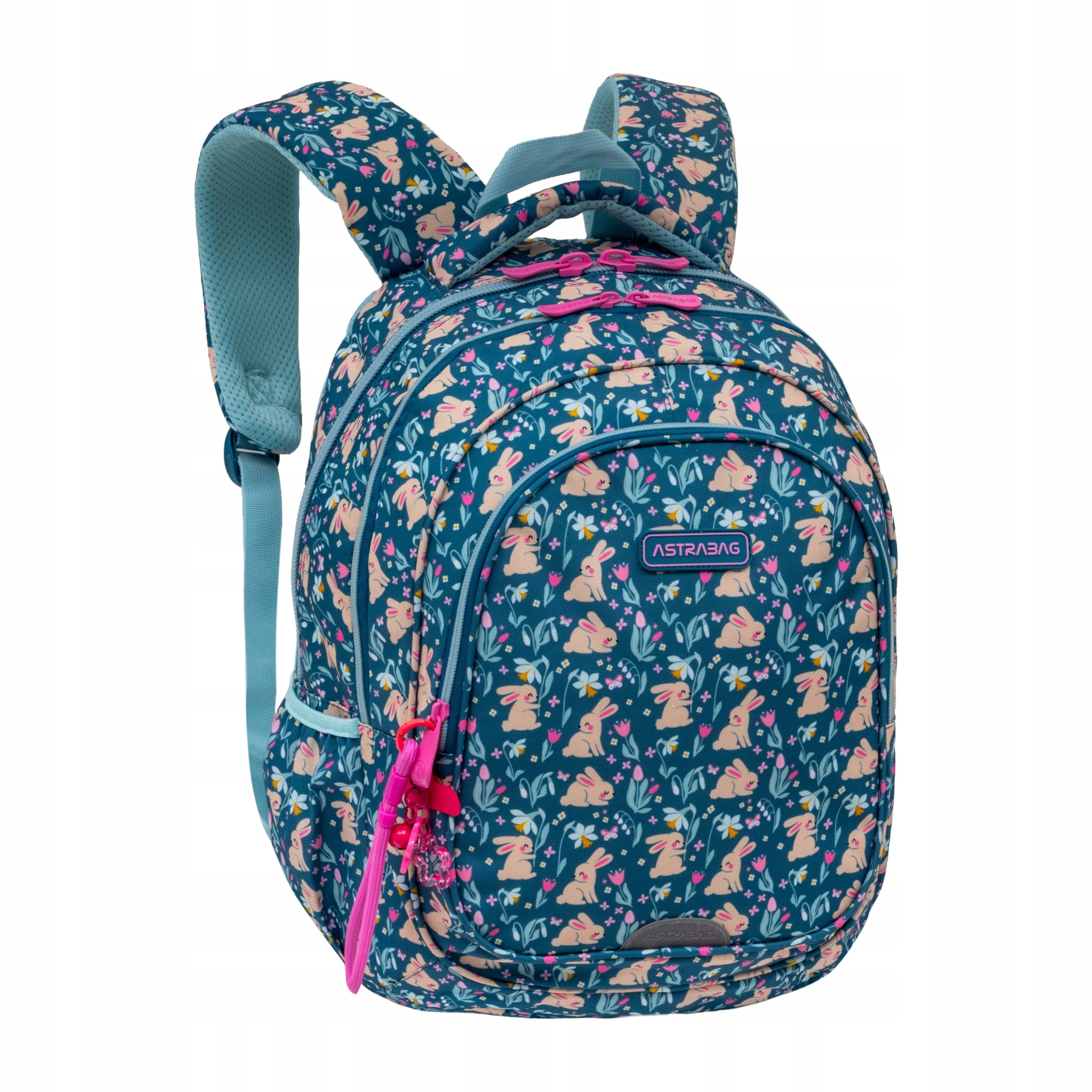ASTRABAG Candy Bunny AB300 školský batoh pre dievčatá s králikom 3 priehradky 42×30×19 cm
