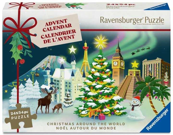 Ravensburger adventný kalendár s 24 vianočnými puzzle