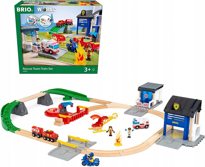BRIO 36025 DELUXE HASIČSKÁ A POLÍCIJNÁ SÚPRAVA