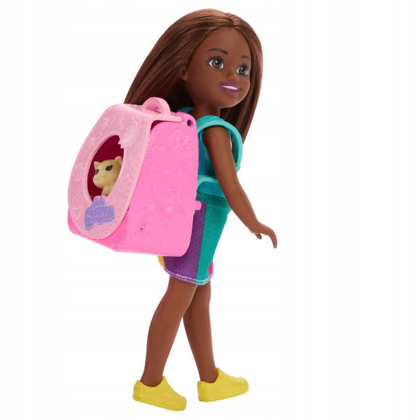 Sada BARBIE CHELSEA BATOH S MAČKOU s bábikou Chelsea JBF45