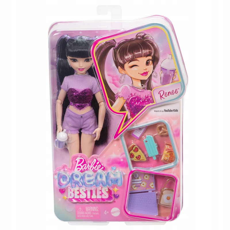 Barbie Dream Besties Renee Módna bábika a doplnky Sada hračiek 4+ HYC24