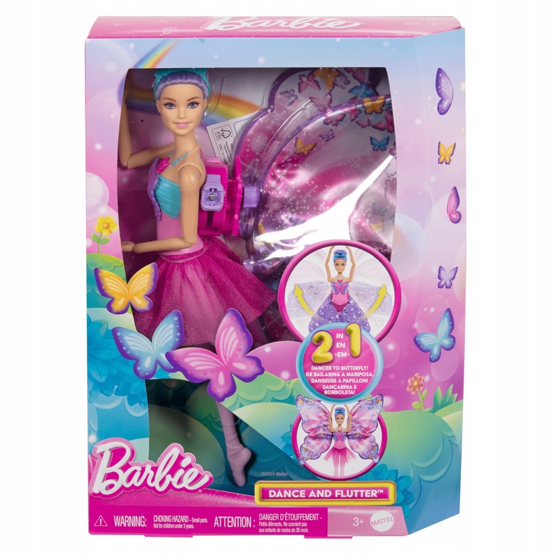 Barbie Butterfly Ballerina 2 v 1 Magická transformačná bábika HXJ10
