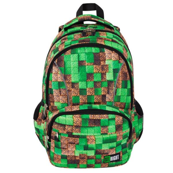 Plecak dwukomorowy ST.RIGHT BP-76 Pixel Cubes - idealny dla uczniów