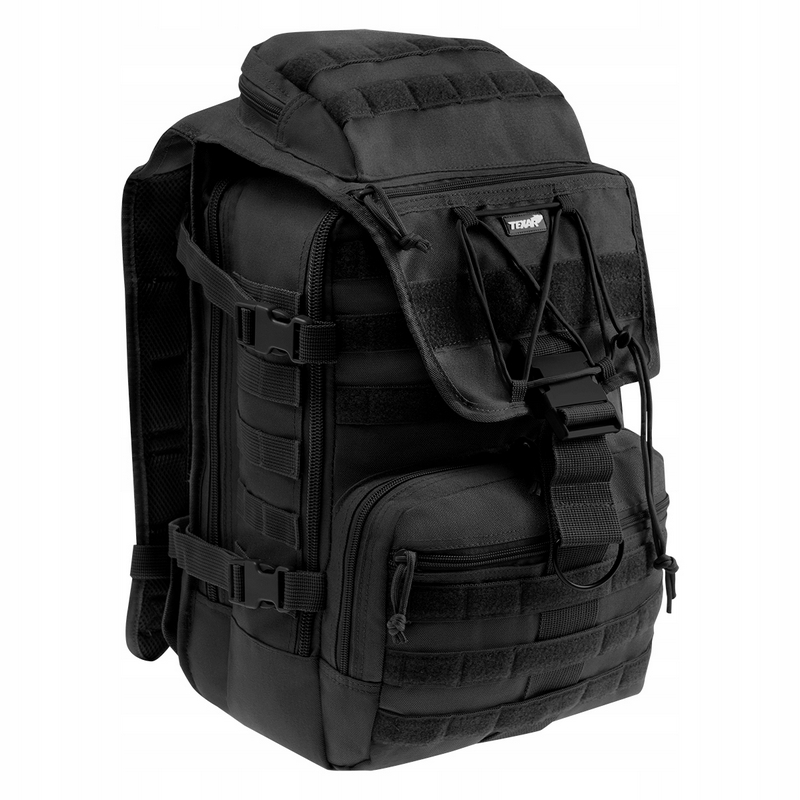 Odolný turistický batoh Texar Traper 35 l - čierny s MOLLE systémom