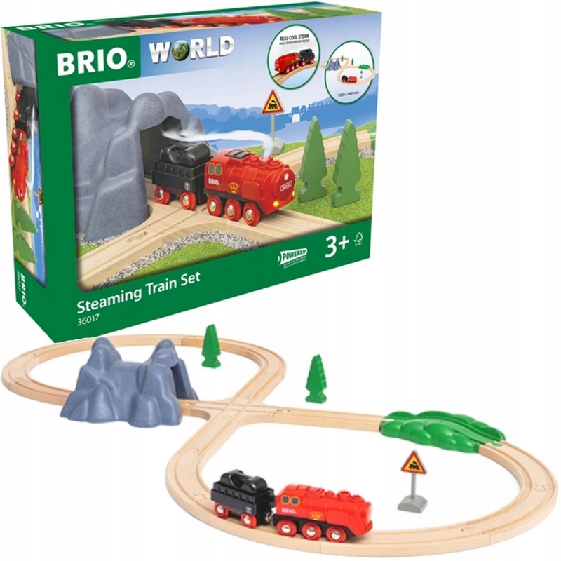 BRIO 24-DIELNA SADA KOĽAJÍ S PARNOU LOKOMOTÍVOU