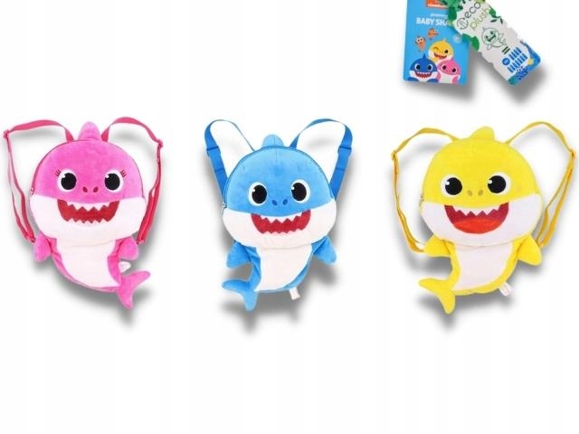 Canenco Baby Shark BS45313 Eco Pluszový Batoh v Troch Farbách