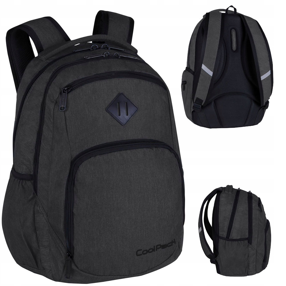 Veľký Školský Batoh CoolPack Break Snow Black - Vodoodolný s Mnohými Vreckami