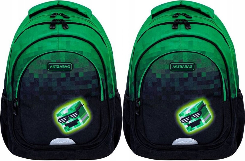 Detský batoh Astra Astrabag Pixel Hero AB330, trojkomorový, 20 l