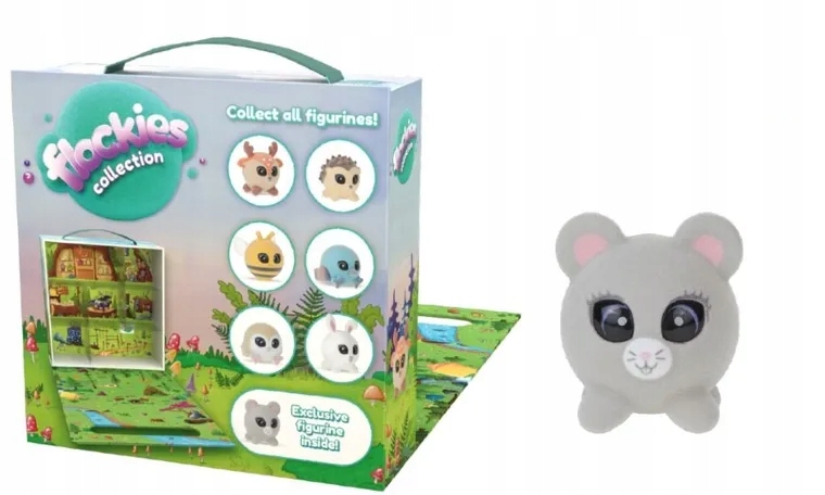 FLOCKIES séria 4 na lesnej čistinke FOREST GLADE kufor DOM + MILA MOUSE