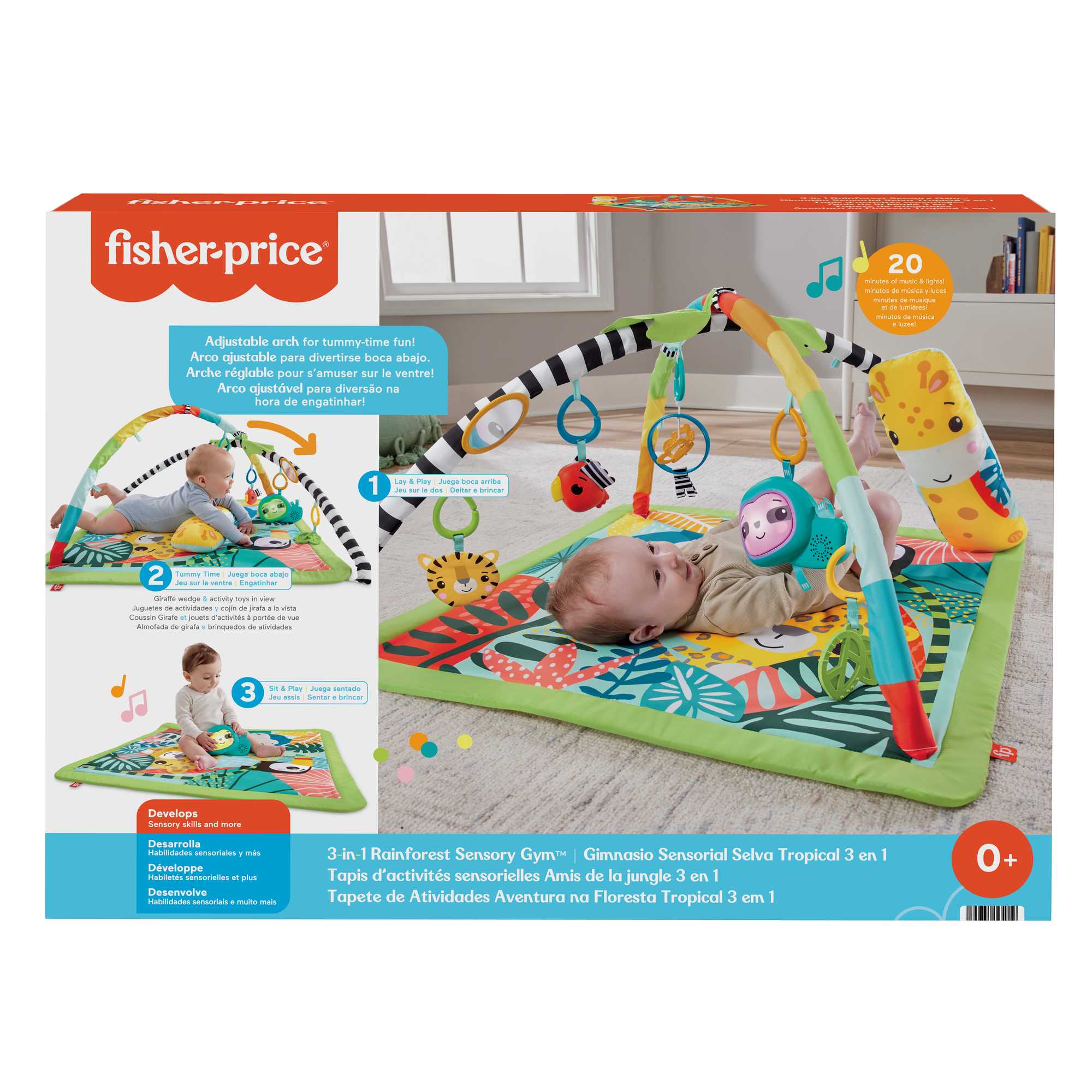 Fisher-Price 3 v 1 Tropický les Herná podložka HJW08