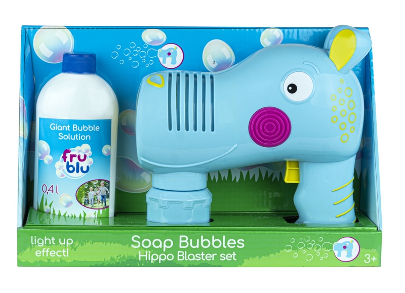 Fru Blu Mydlové bubliny Blaster Hroch sada - tekutá