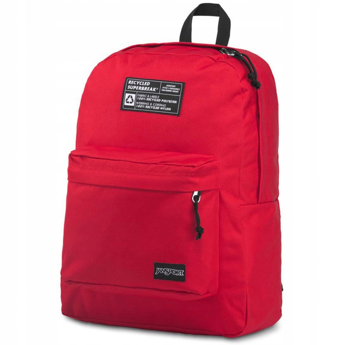 JanSport Recycled Superbreak - Školský Batoh Z Recyklovaného Materiálu Červenej Farby