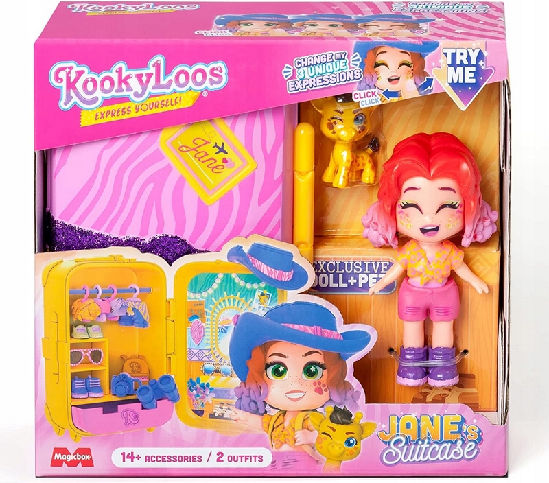 KOOKYLOOS Figúrka Jane v kufri + maznáčik