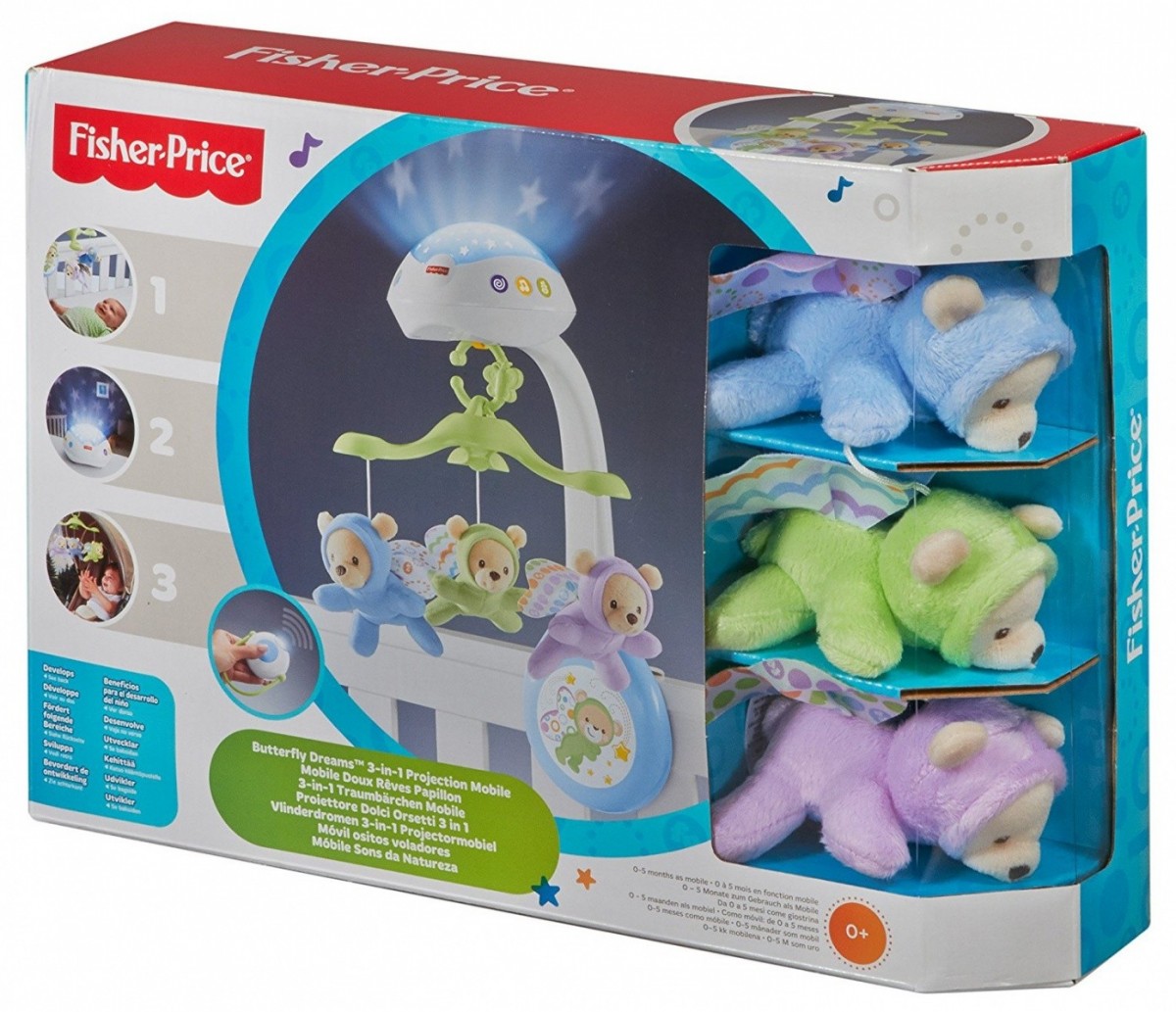 Projekčný mobil Fisher-Price CDN41 Dreams 3 v 1
