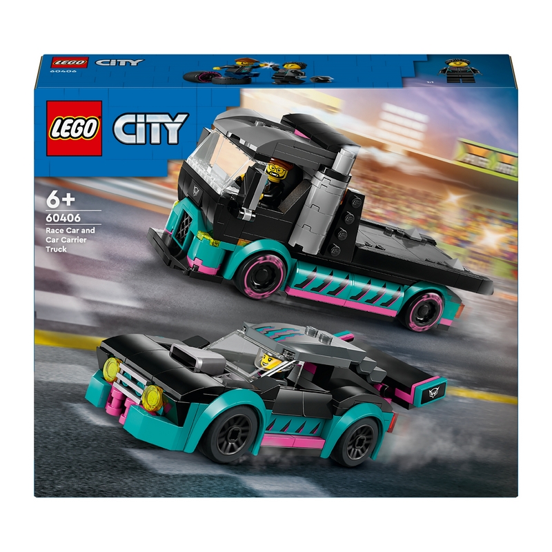 LEGO City 60406 Pretekárske auto a odťahovka