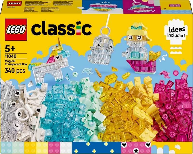 LEGO Classic 11040 Magická sada s priehľadnými kockami