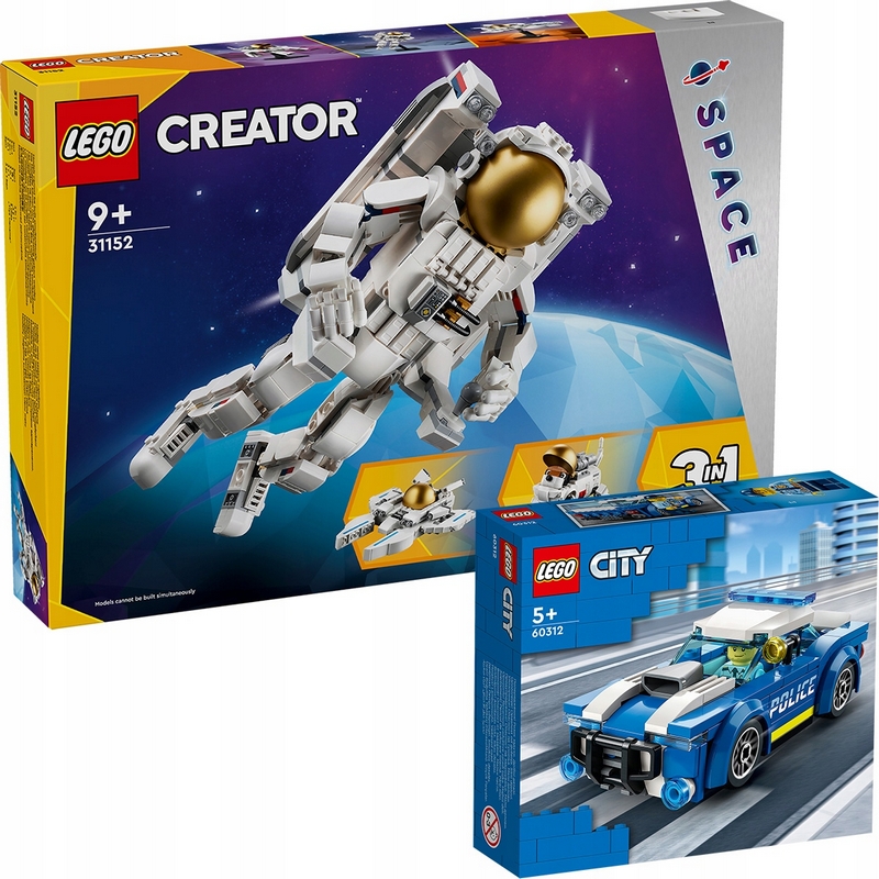 LEGO Creator 31152 Vesmírny astronaut + Mestské policajné auto 60312
