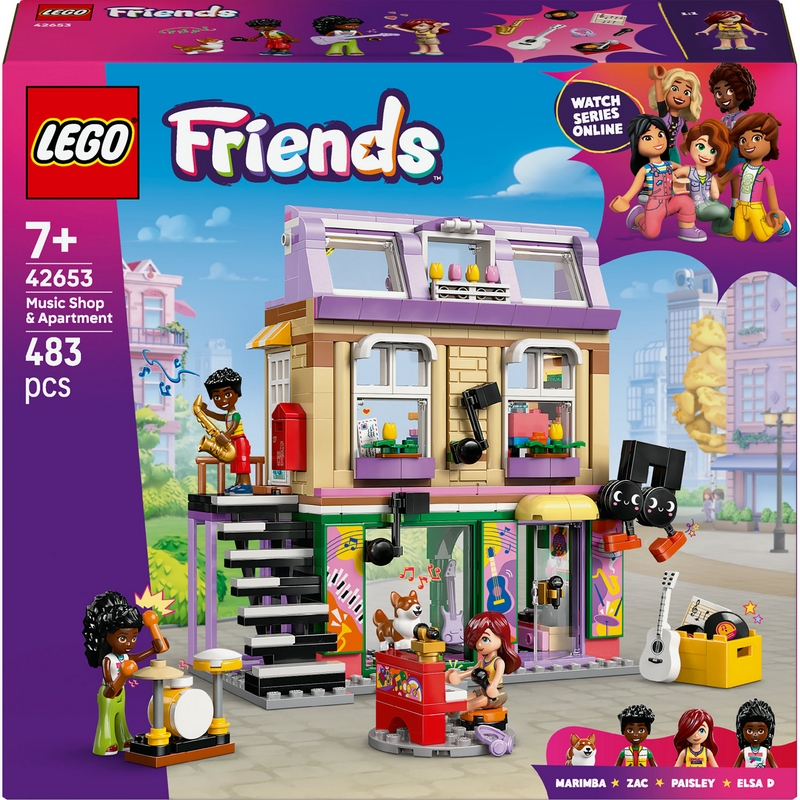 LEGO Friends 42653 Priatelia 42653 Hudobný obchod a byt