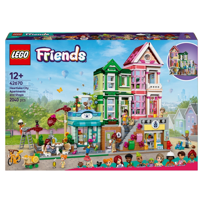 LEGO Friends 42670 Apartmány a obchody v mestečku Heartlake