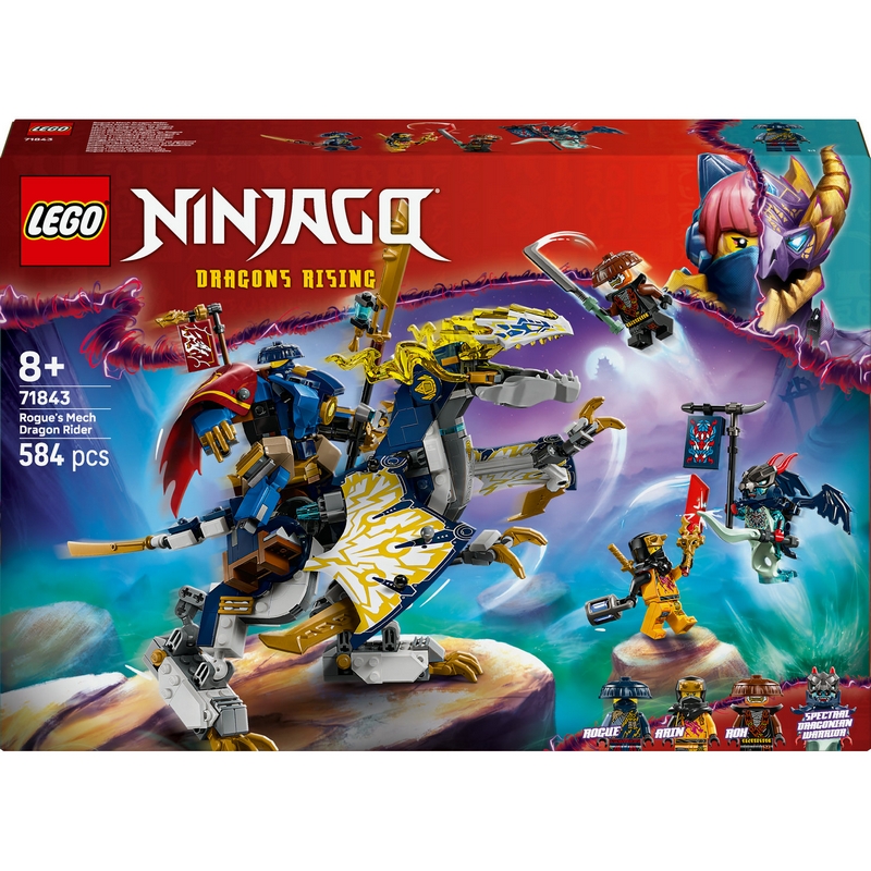 LEGO NINJAGO 71843 Rogue a robot na dračím jazdci 71843