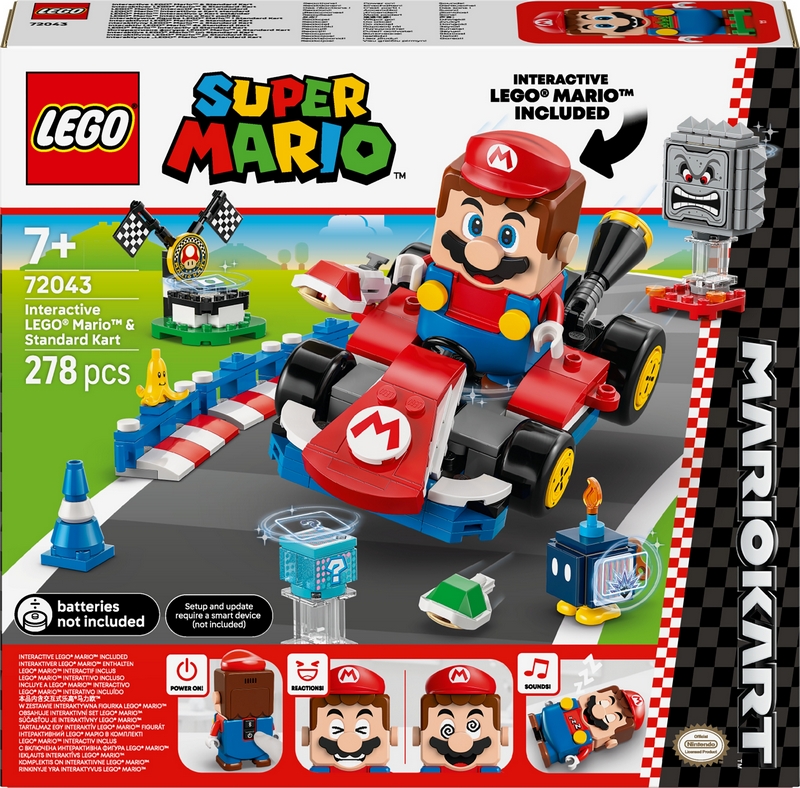 LEGO Super Mario 72043 Super Mario 72043 Mario Kart – Interaktívne LEGO Mario a štandardná motokára