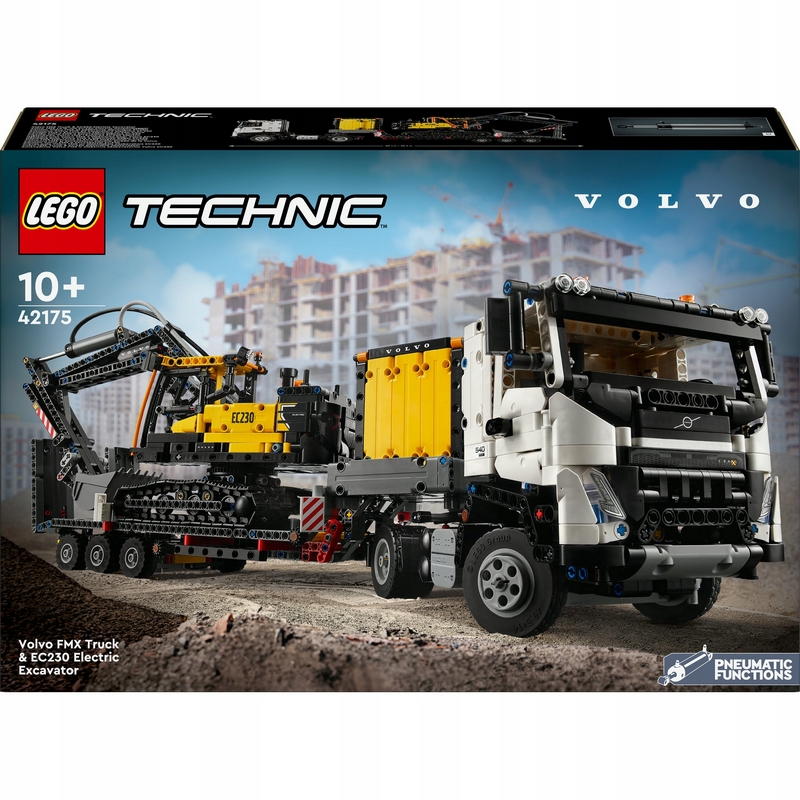 LEGO Technic 42175 Nákladné auto Volvo FMX a elektrické rýpadlo EC230