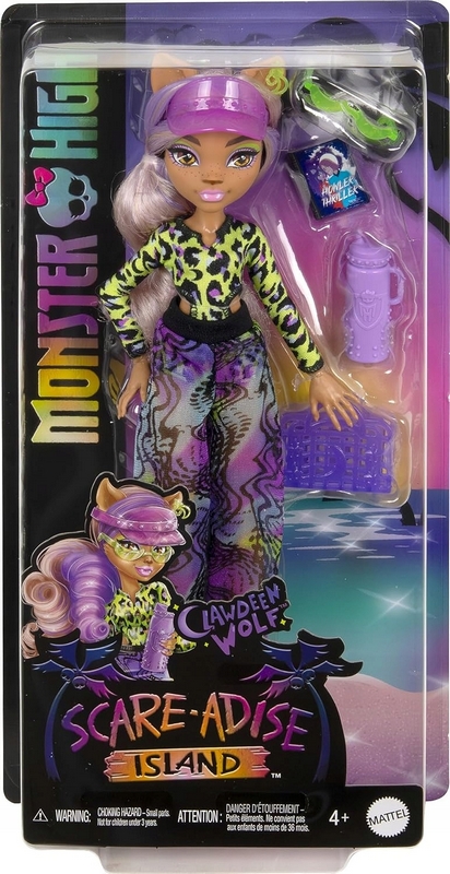 Mattel Monster High Bábika Clawdeen Wolf z ostrova Scare-adise 29 cm