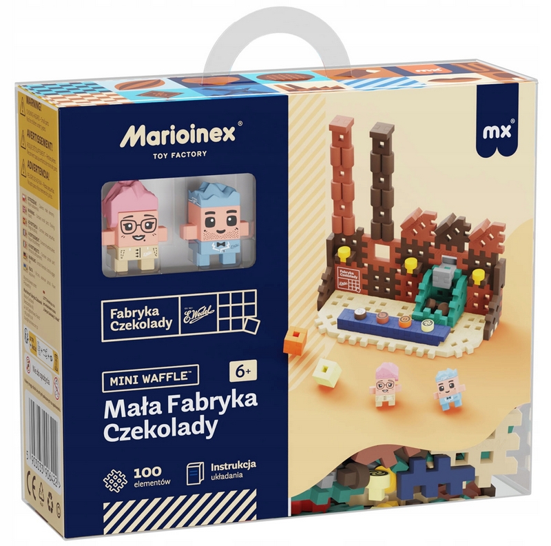 MARIOINEX MINI WAFFLE WEDEL stavebné kocky Malá továreň na čokoládu 100 ks.