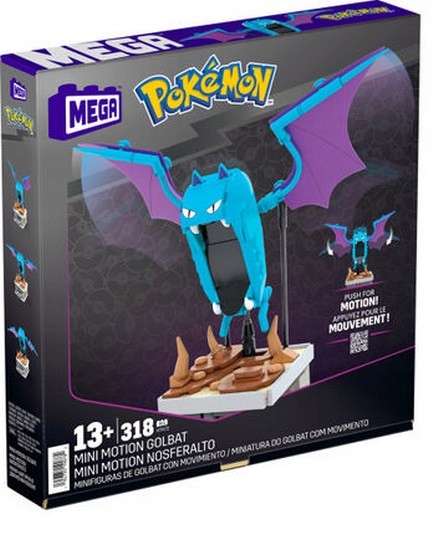 MEGA CONSTRUX BLOKY 318 dielikov POKEMON GOLBAT s funkciou pohybu