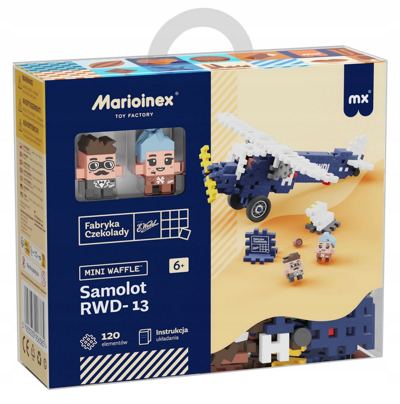 MARIOINEX MINI WAFFLE WEDEL stavebné kocky lietadlo Wedel RWD-13 120 ks