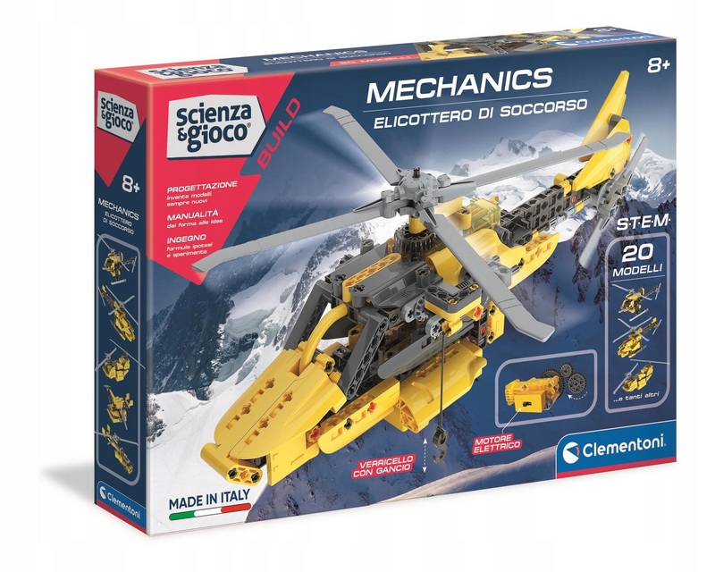 Clementoni Stavebné bloky Mechanické laboratórium Vrtuľník