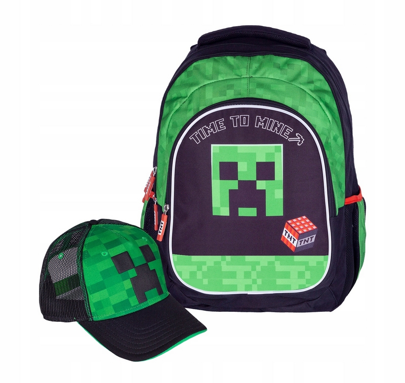 Minecraft Batoh TimeToMine s Kapucňou na Šilt - Ideálny Pre Mladých Fanúšikov