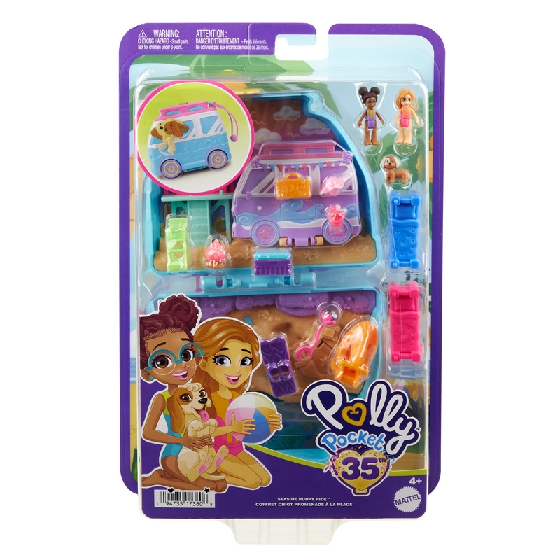 POLLY POCKET Plážová kompaktná sada pre šteniatka HRD36