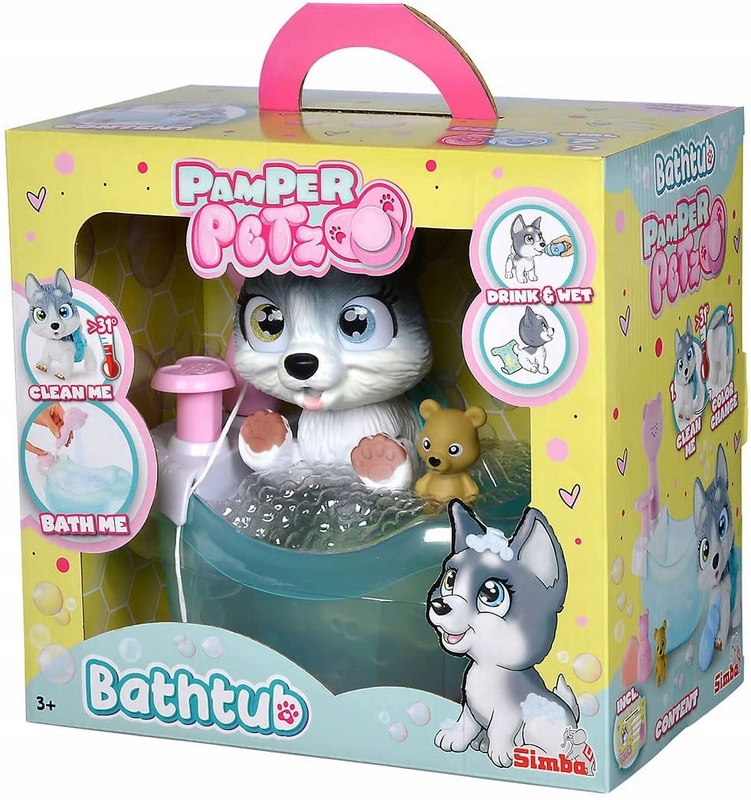 Pamper Petz - Husky psík z plienkového gangu s vaňou 5953560