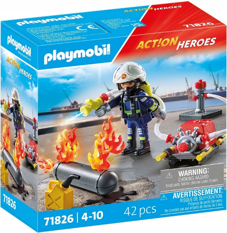 Playmobil Hasič s vodným čerpadlom 71826