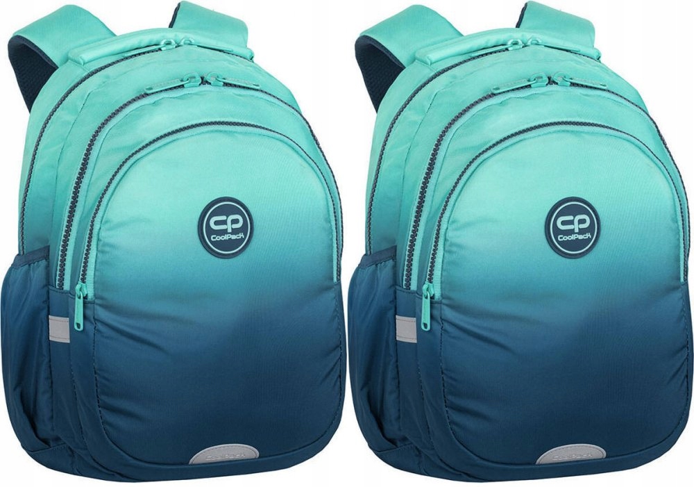 Školský batoh Coolpack Jerry GRADIENT BLUE LAGOON s bočnými vreckami