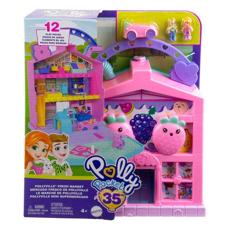 Prenosná sada na ovocný supermarket Polly Pocket Pollyville HRD45