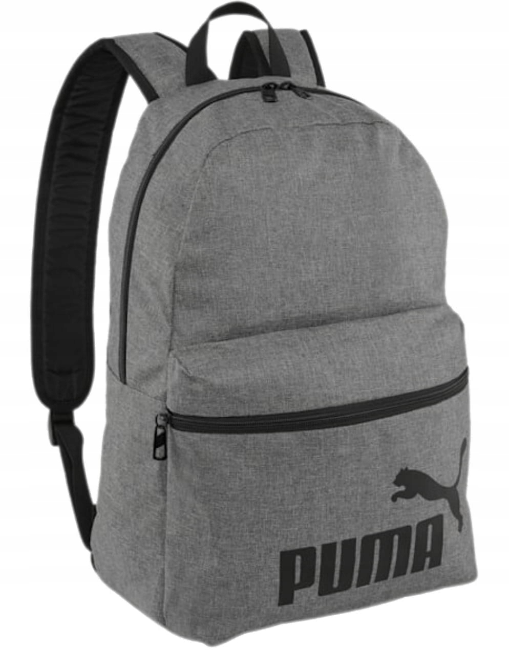 Školský batoh Puma s odrazkami a dvojcestným zipsom, šedý