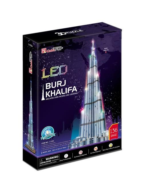 3D puzzle Burj Khalifa (Svetlé) Cubicfun DA-20508