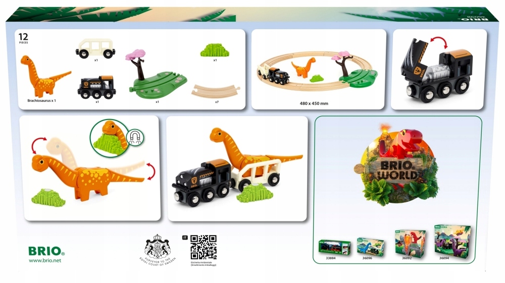 Brio 36098 Okrúhly vláčik s dinosaurami