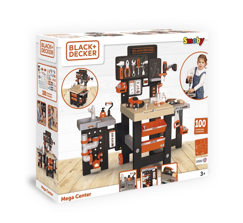 Mega dielňa Smoby Black+Decker s maliarskou a inštalatérskou zónou