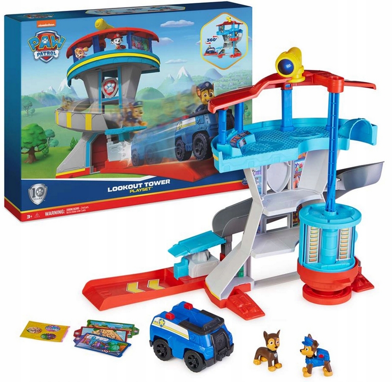 Spin Master Paw Patrol - základňa dohľadu s policajným vozidlom a figúrkami