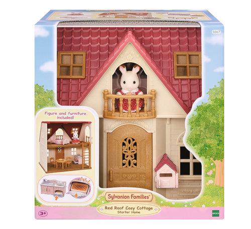 Útulná chata s červenou strechou od Sylvanian Families