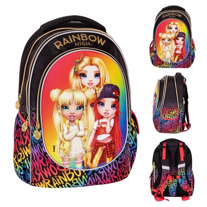 Školský batoh Rainbow High Golden Style s tromi priehradkami