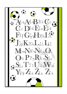 Obráz do detskej izby - 1 S plagáty futbalový plagát abeced Ball A4