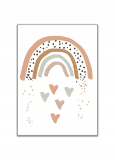 Obráz do detskej izby - 1 PC plagát Boho Rainbow 50x70
