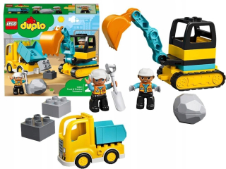 Stavebnica - 10931 LEGO Duplo truck a bager vankúšiky