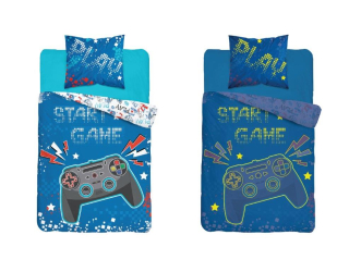 Detský set paplón, vankúš - 140x200 Glow Bedding Gamer Pad Player 3587