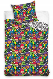 Detský set paplón, vankúš - Fluo podstielka dinosaurus 160x200 bavlna svieti T-rex