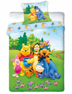 Detský set paplón, vankúš - 140x200 posteľná bielizeň Winnie Pú ąka Prosiaczek